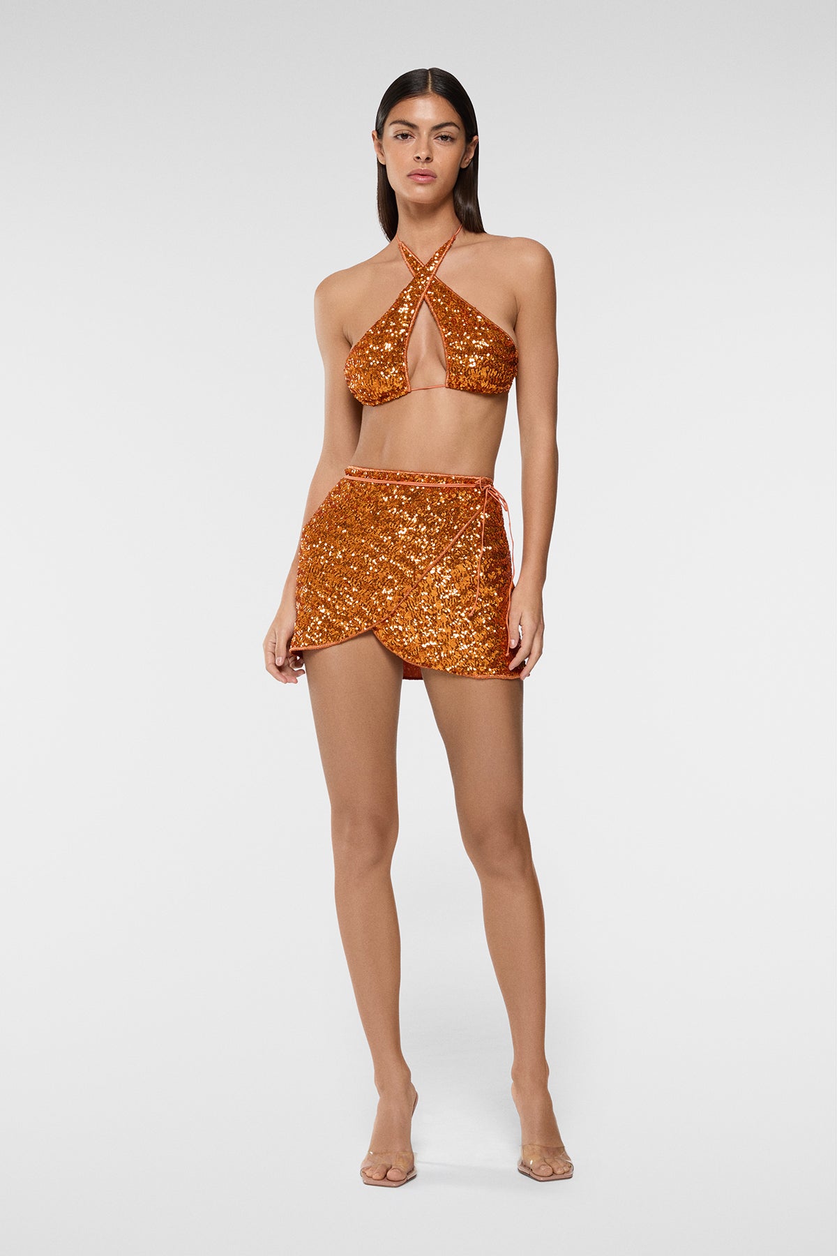 Paillettes Crossed Bikini