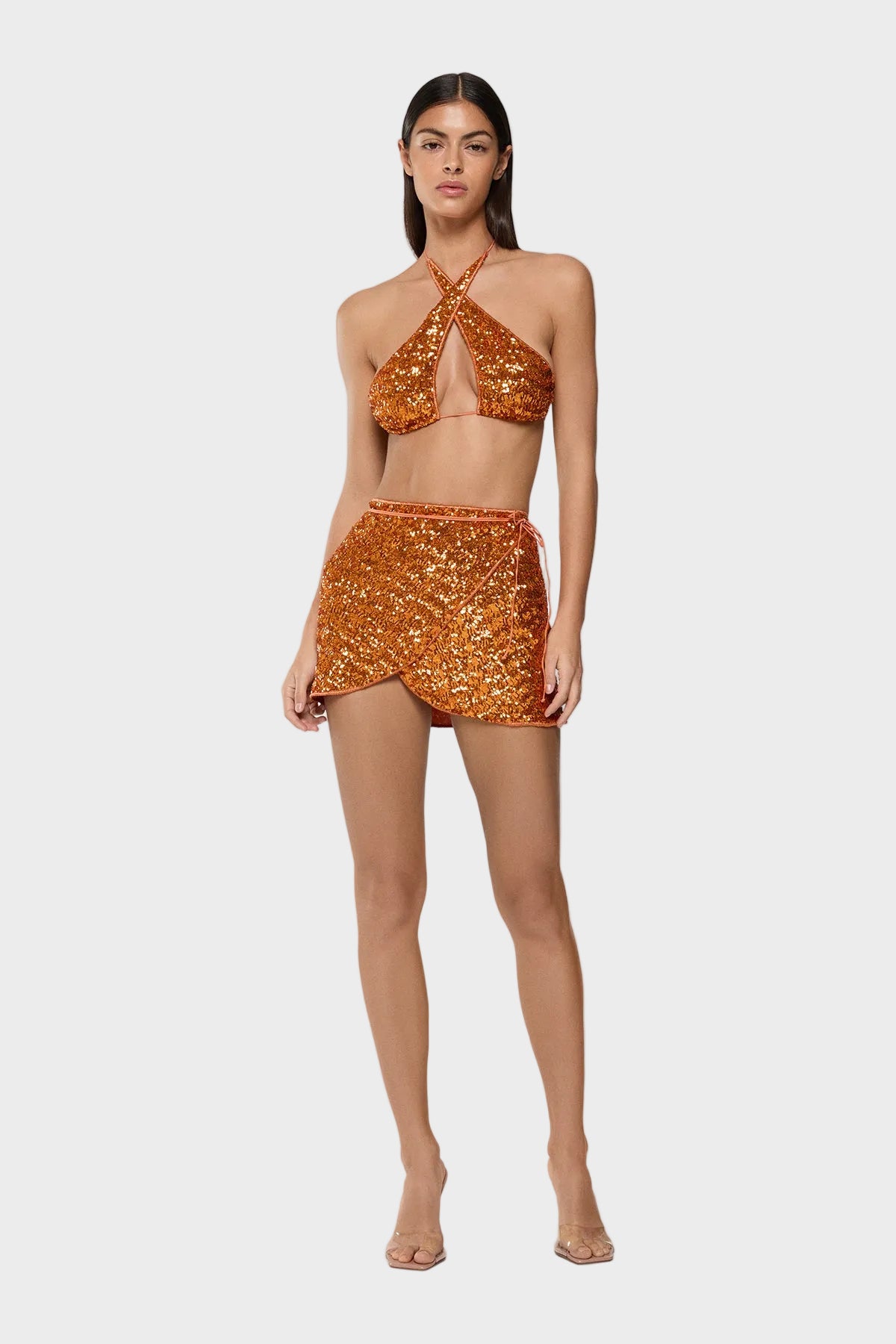 Paillettes Crossed Bikini