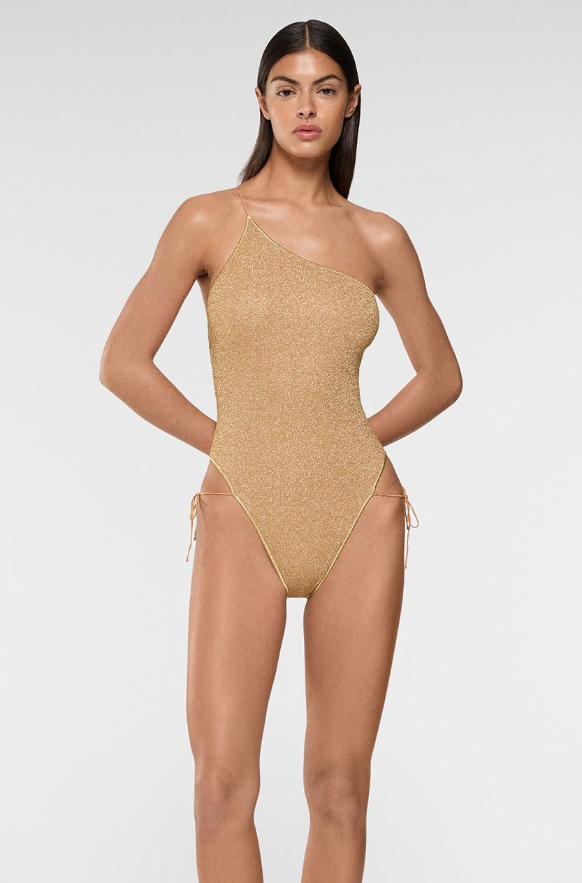 Lumière One Shoulder Lace Maillot