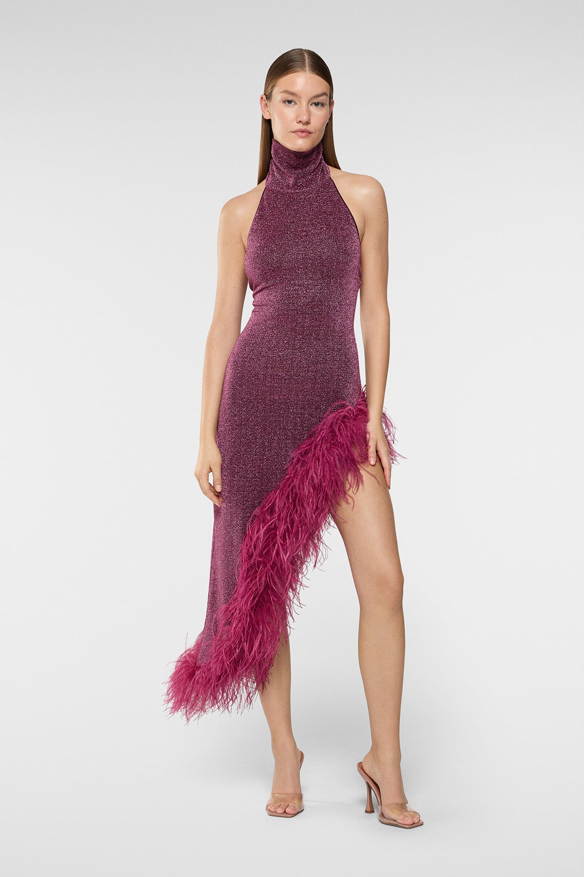 Lumière Plumage Turtleneck Dress
