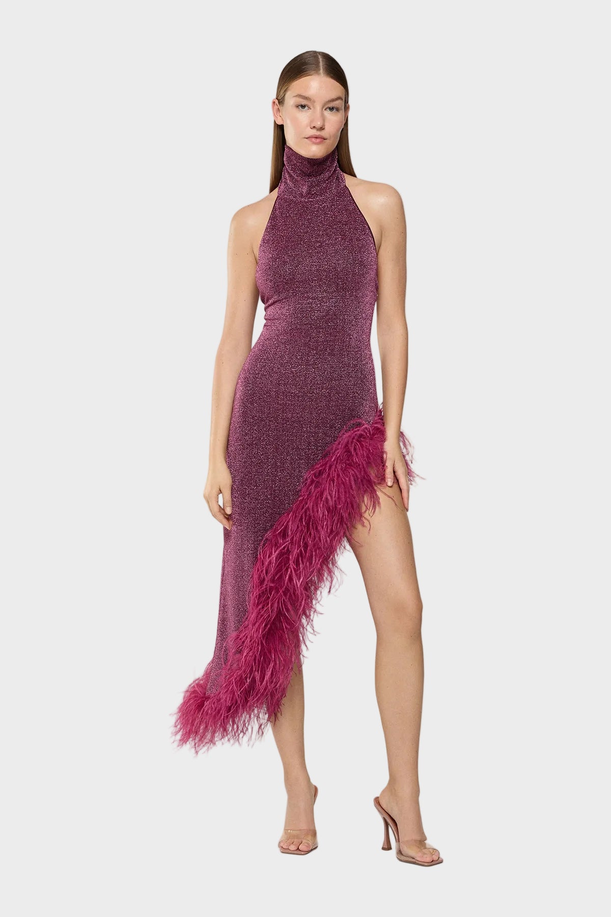 Lumière Plumage Turtleneck Dress