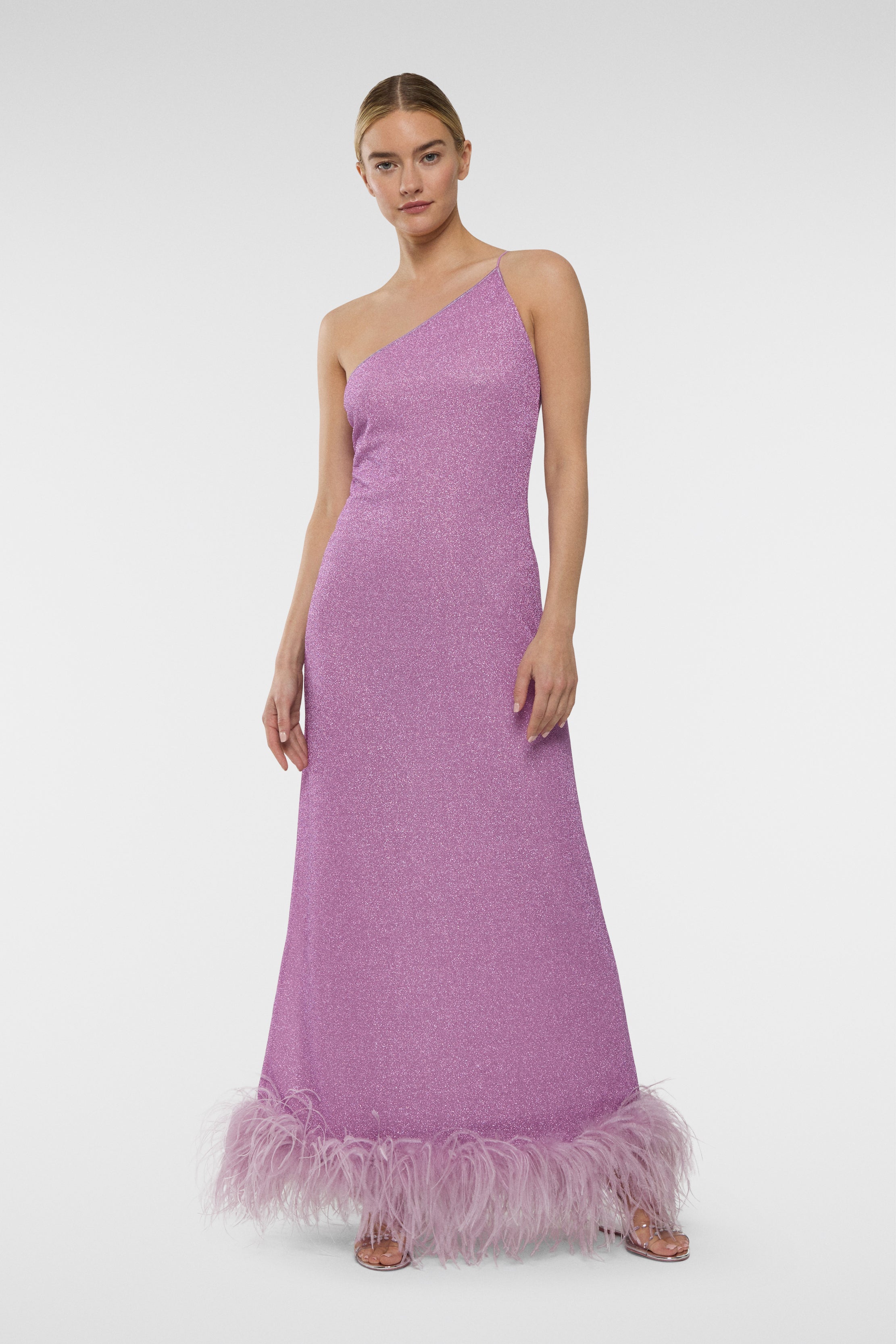 Lumière Plumage One Shoulder Dress