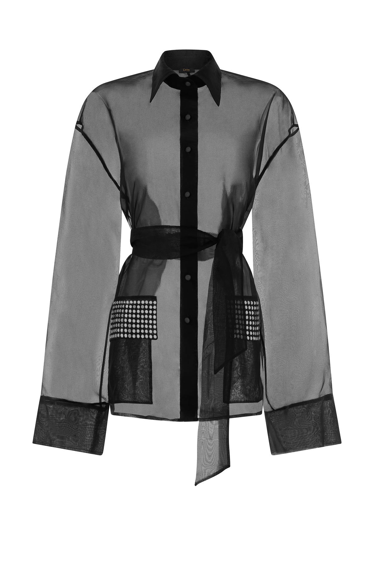 black sheer jacket for dress OVERSIZE SHEER JACKET IN BLACK