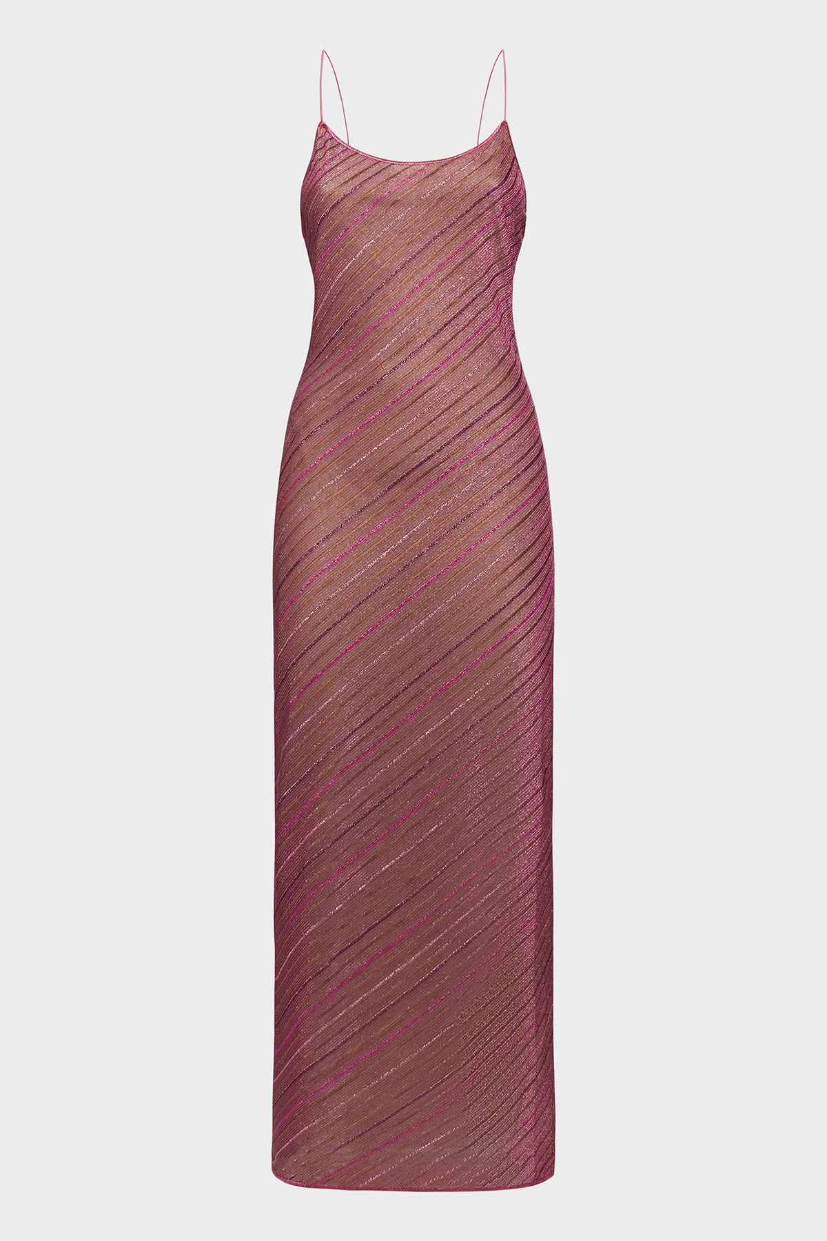 Shiny Stripes Long Dress