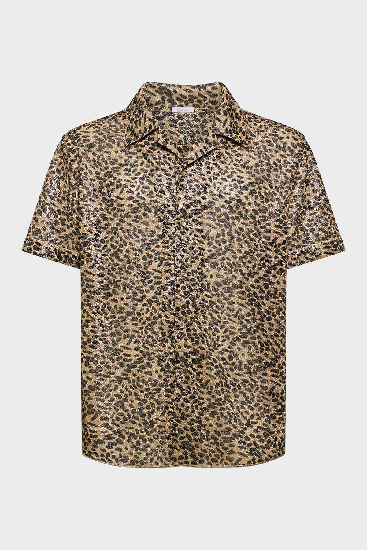 Men Animalier Short Sleeves Shirt