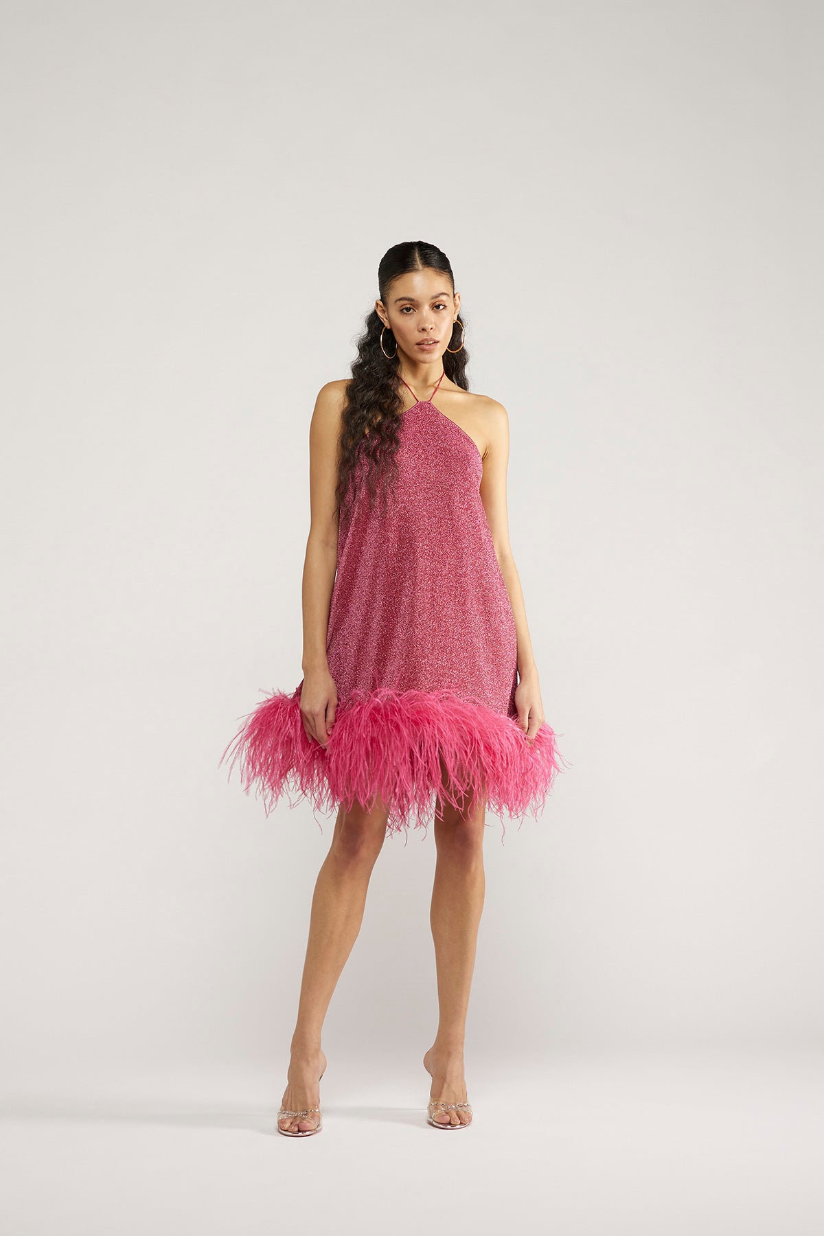 HS23 Lumière Plumage Necklace Short Dress