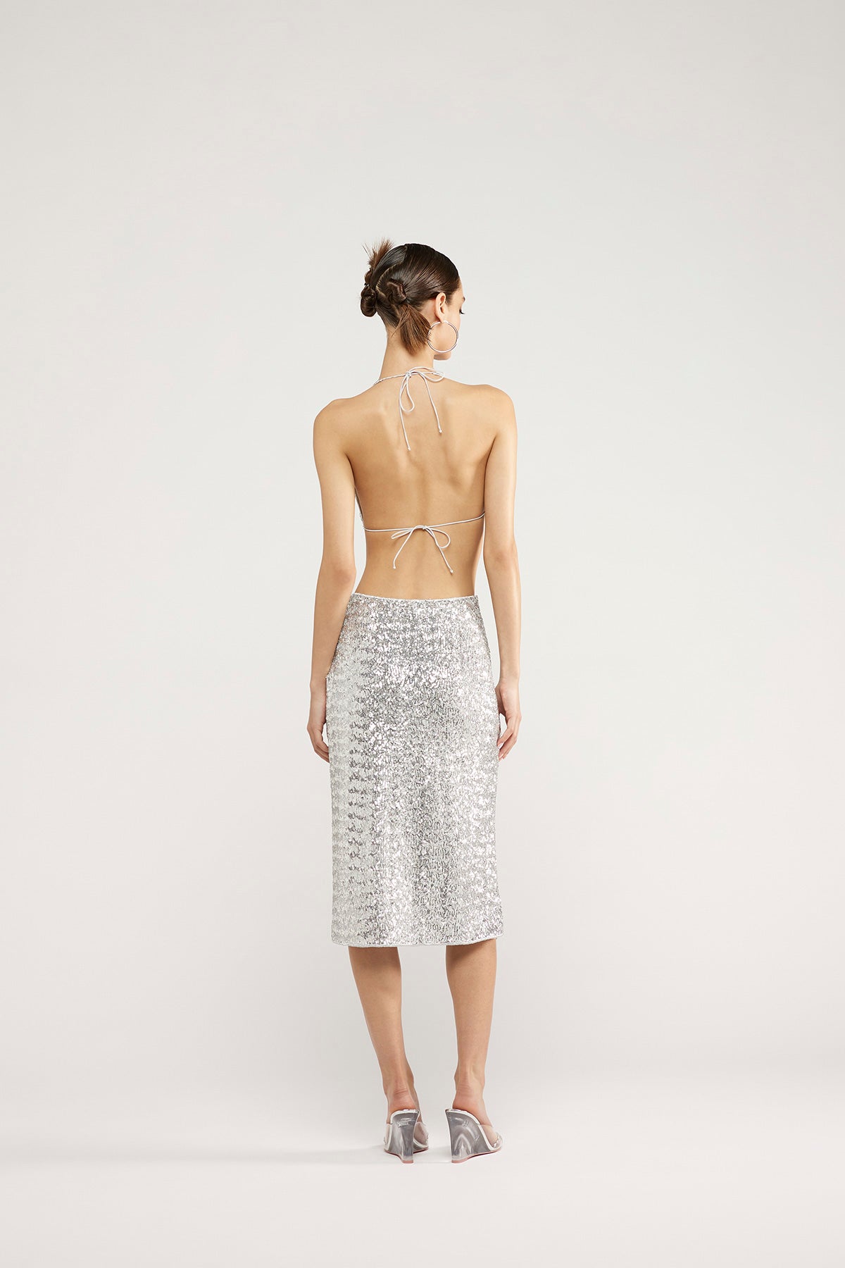 HS23 Paillettes Tube Skirt
