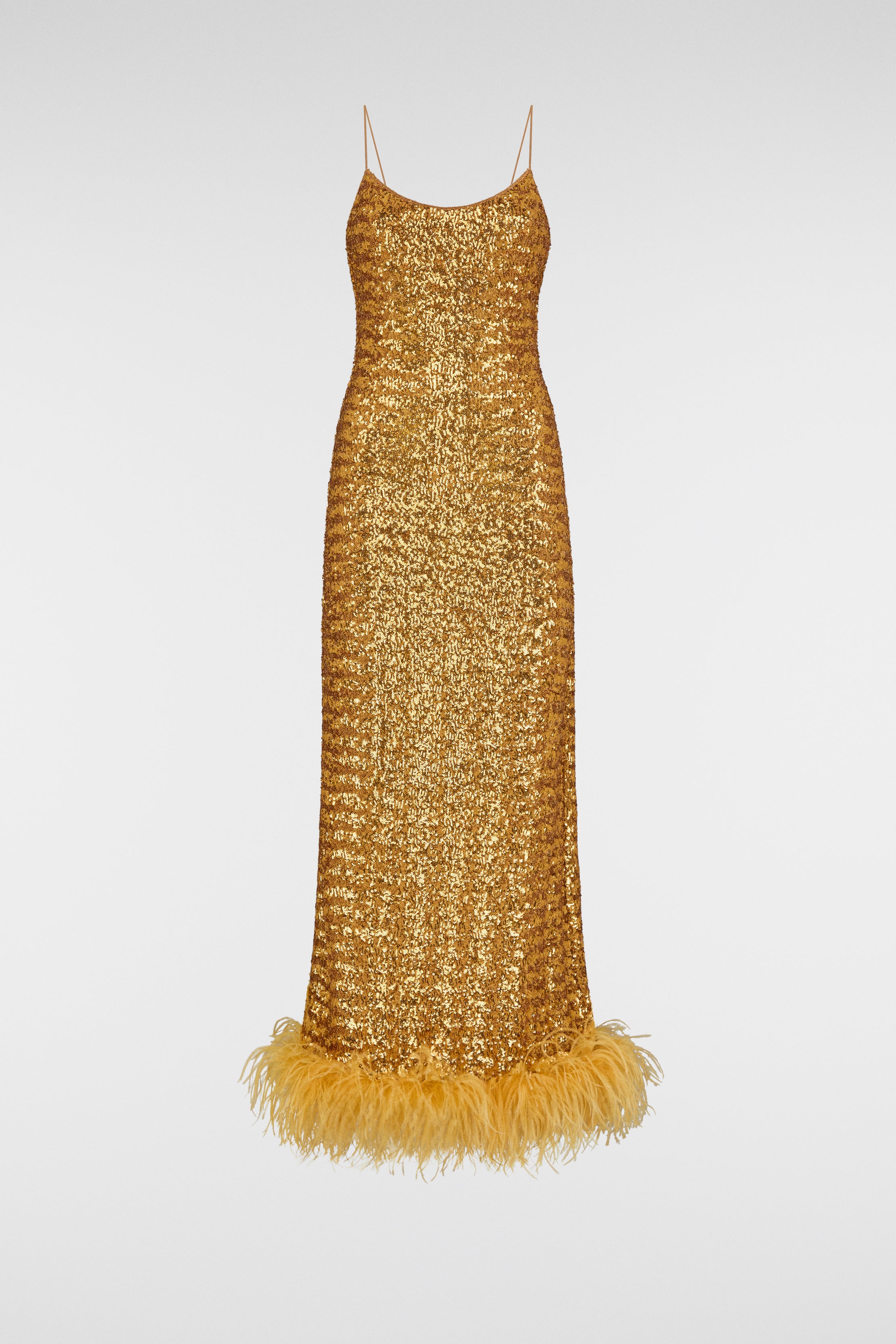 Paillettes Plumage Slip dress