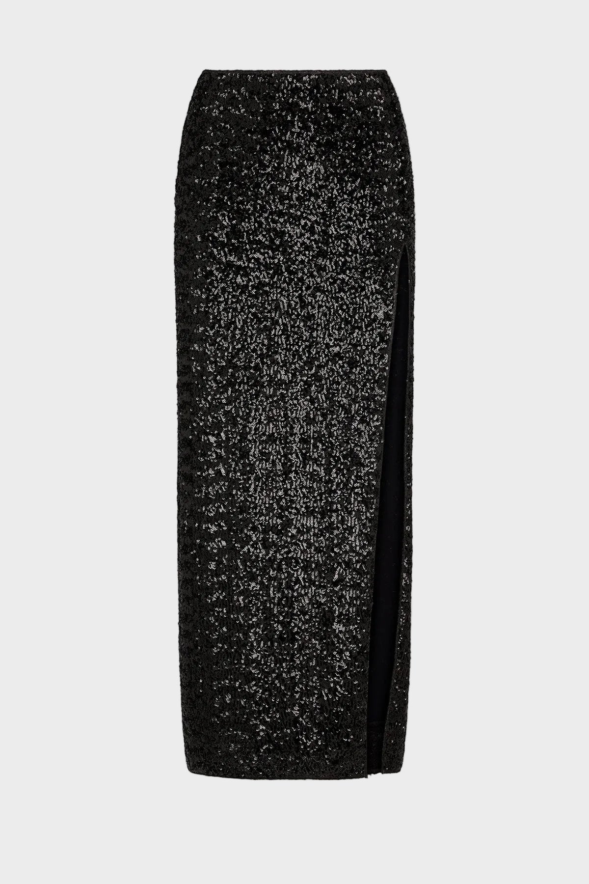 LONG PILESSE SKIRT - BLACK