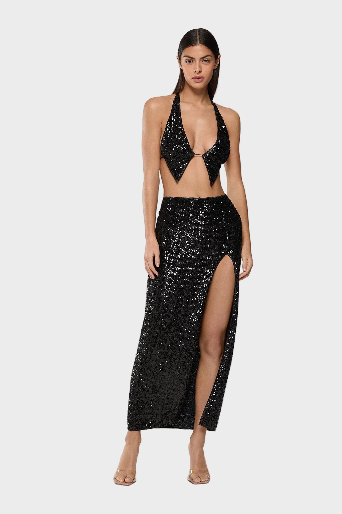 Paillettes Long Skirt