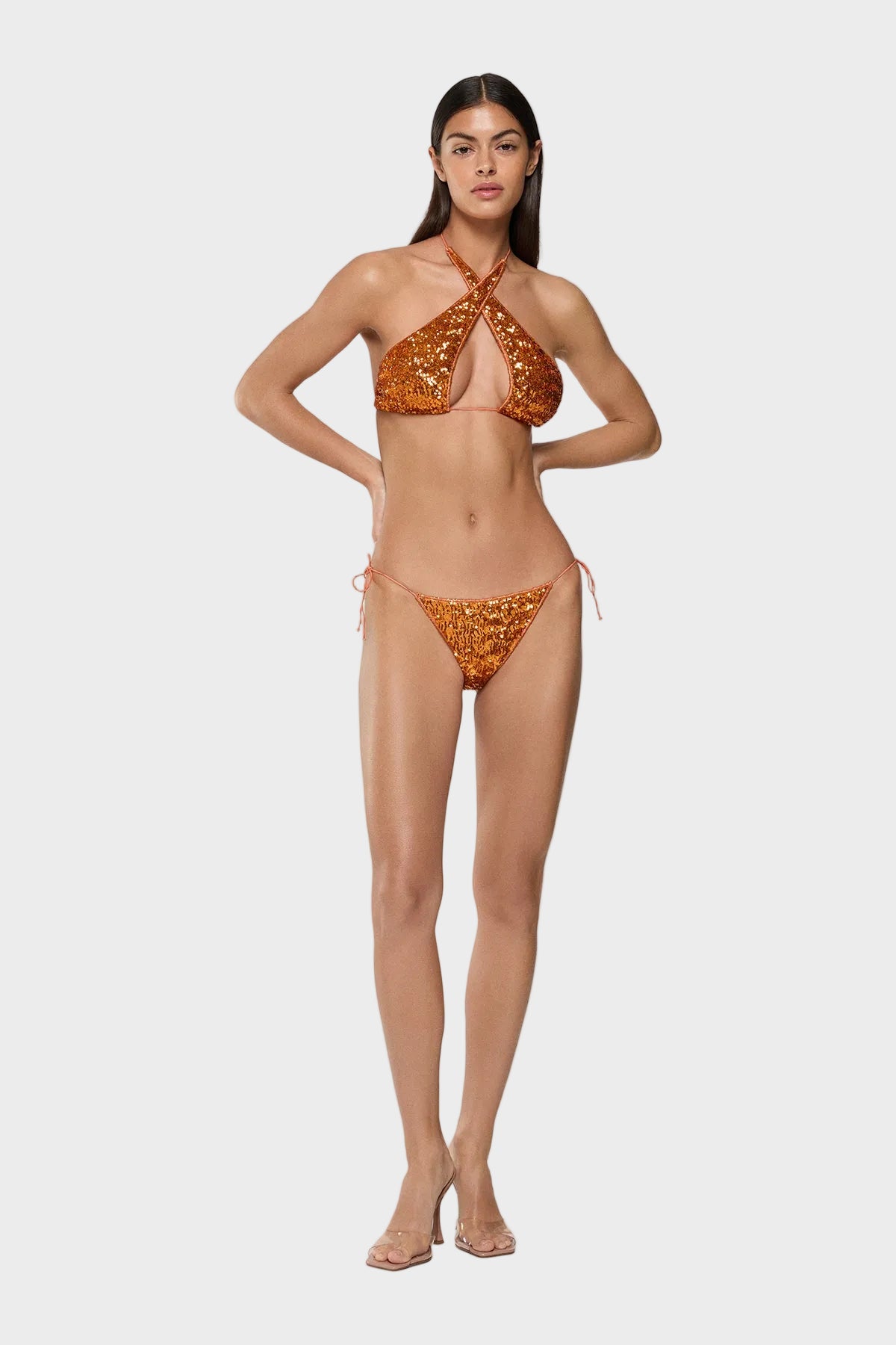 Paillettes Crossed Bikini