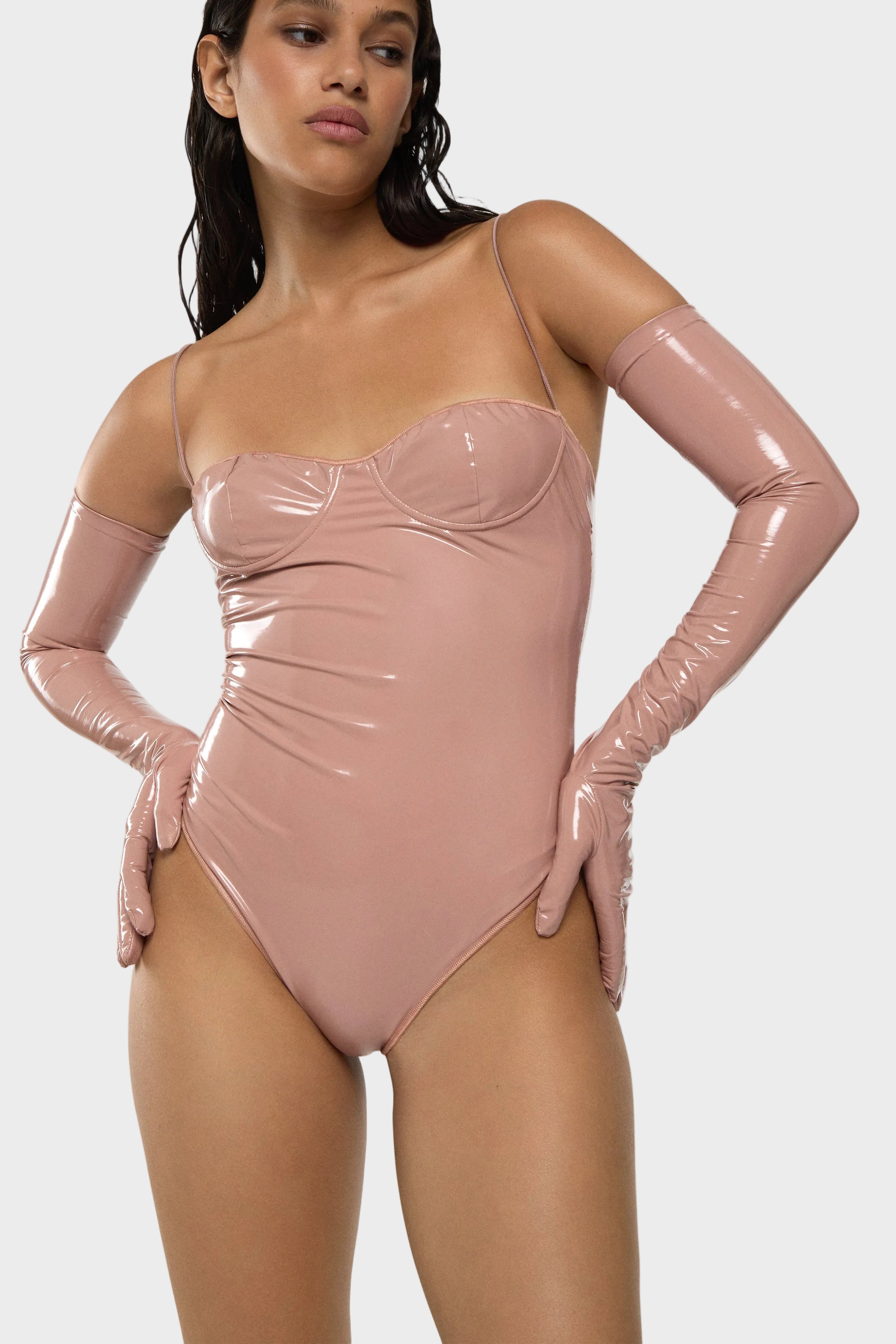 Latex Balconette Maillot