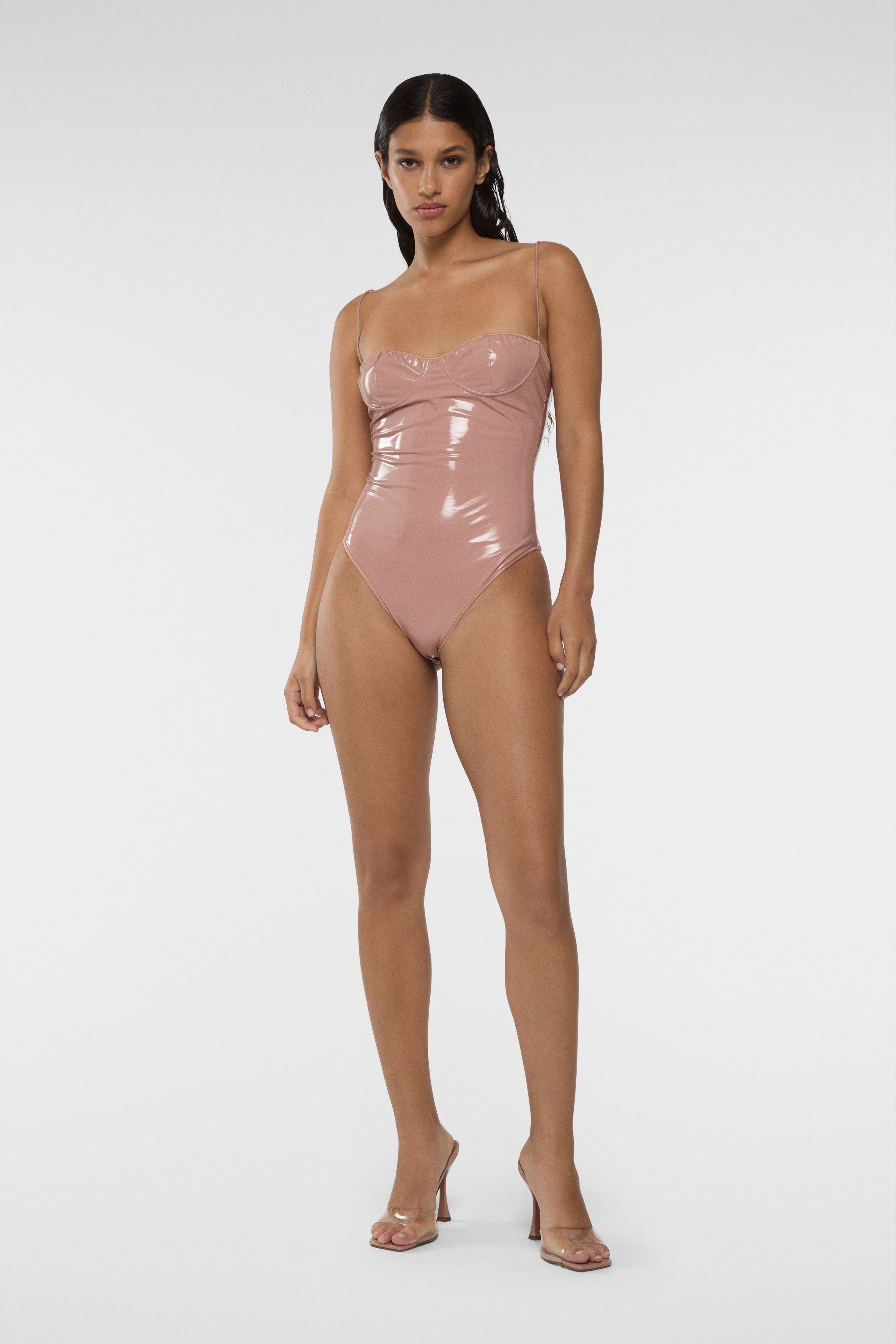Latex Balconette Maillot