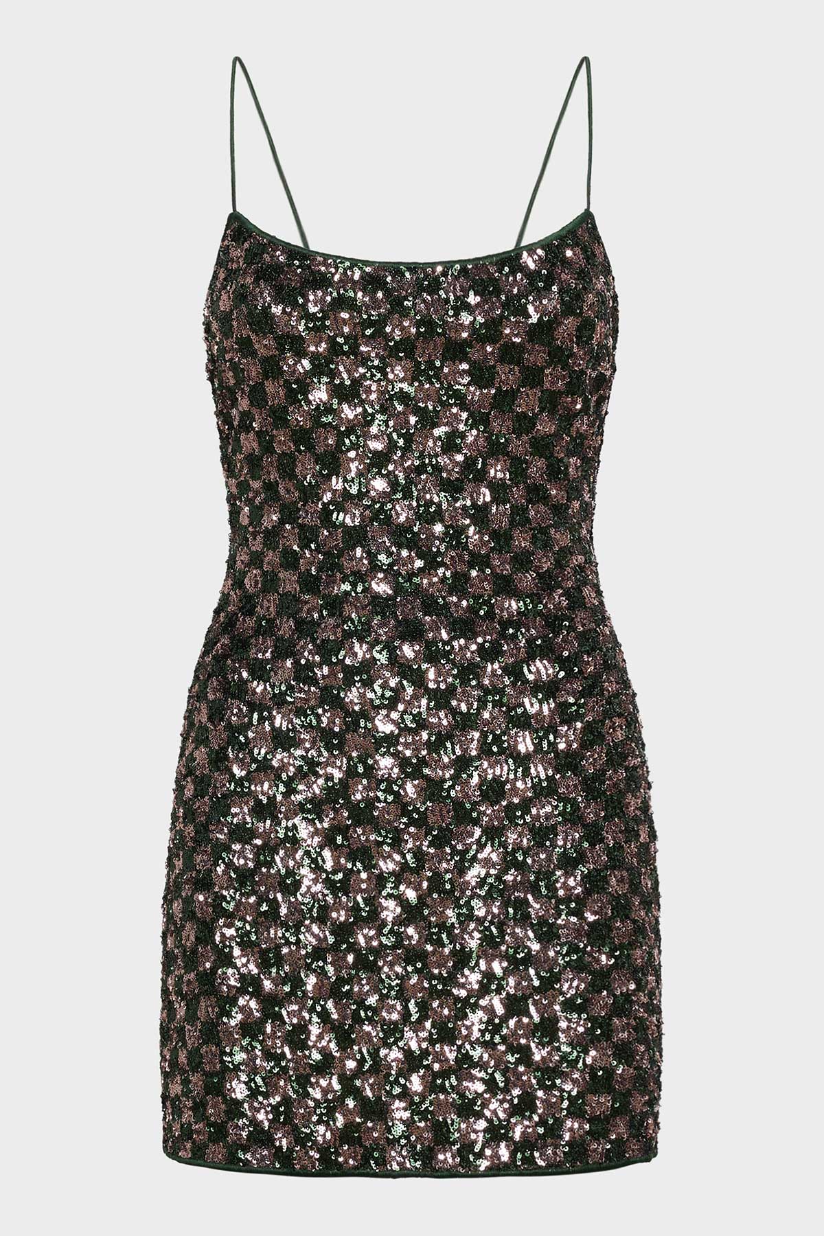 Sequins Chess Mini Dress