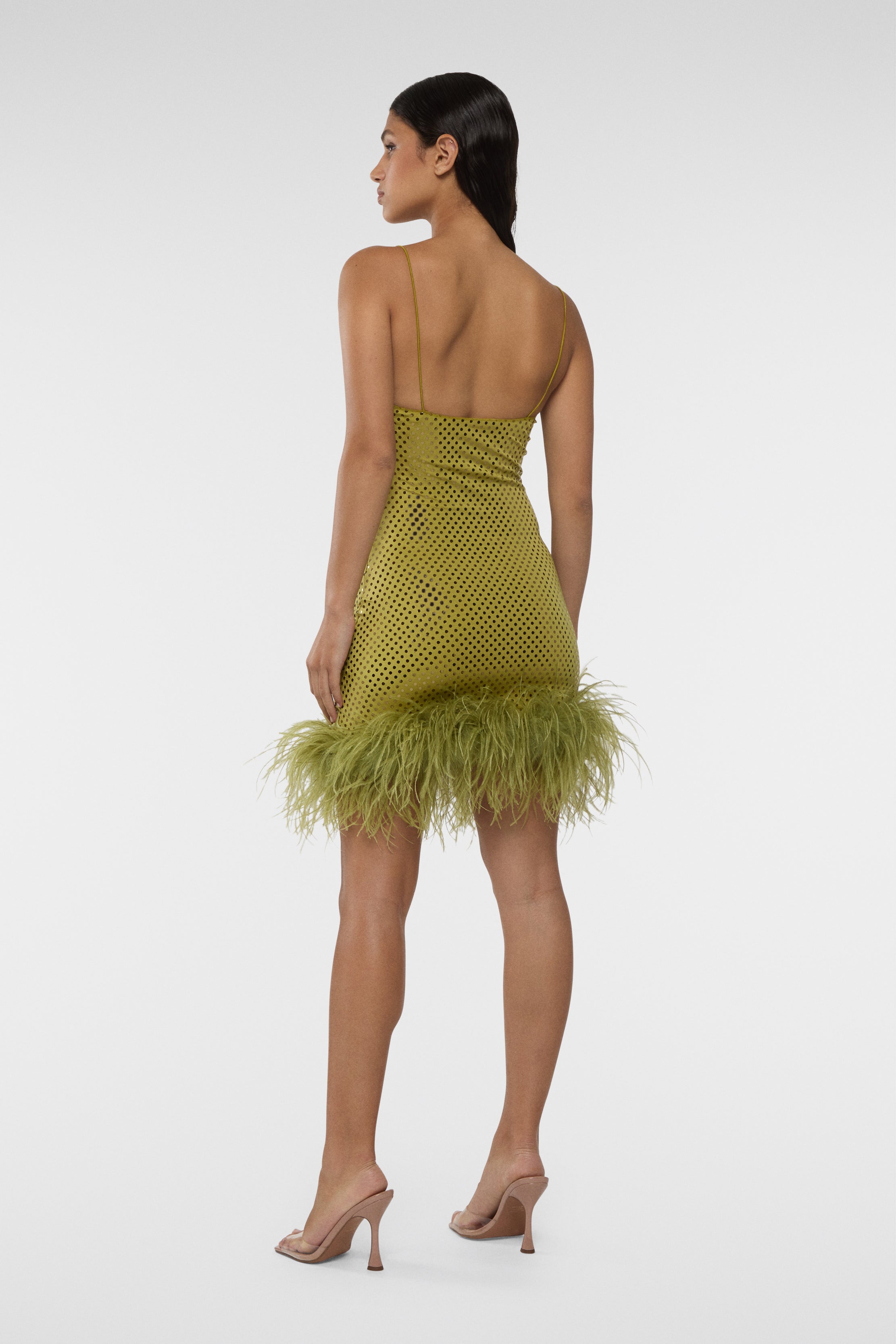 Disco Plumage Mini Dress