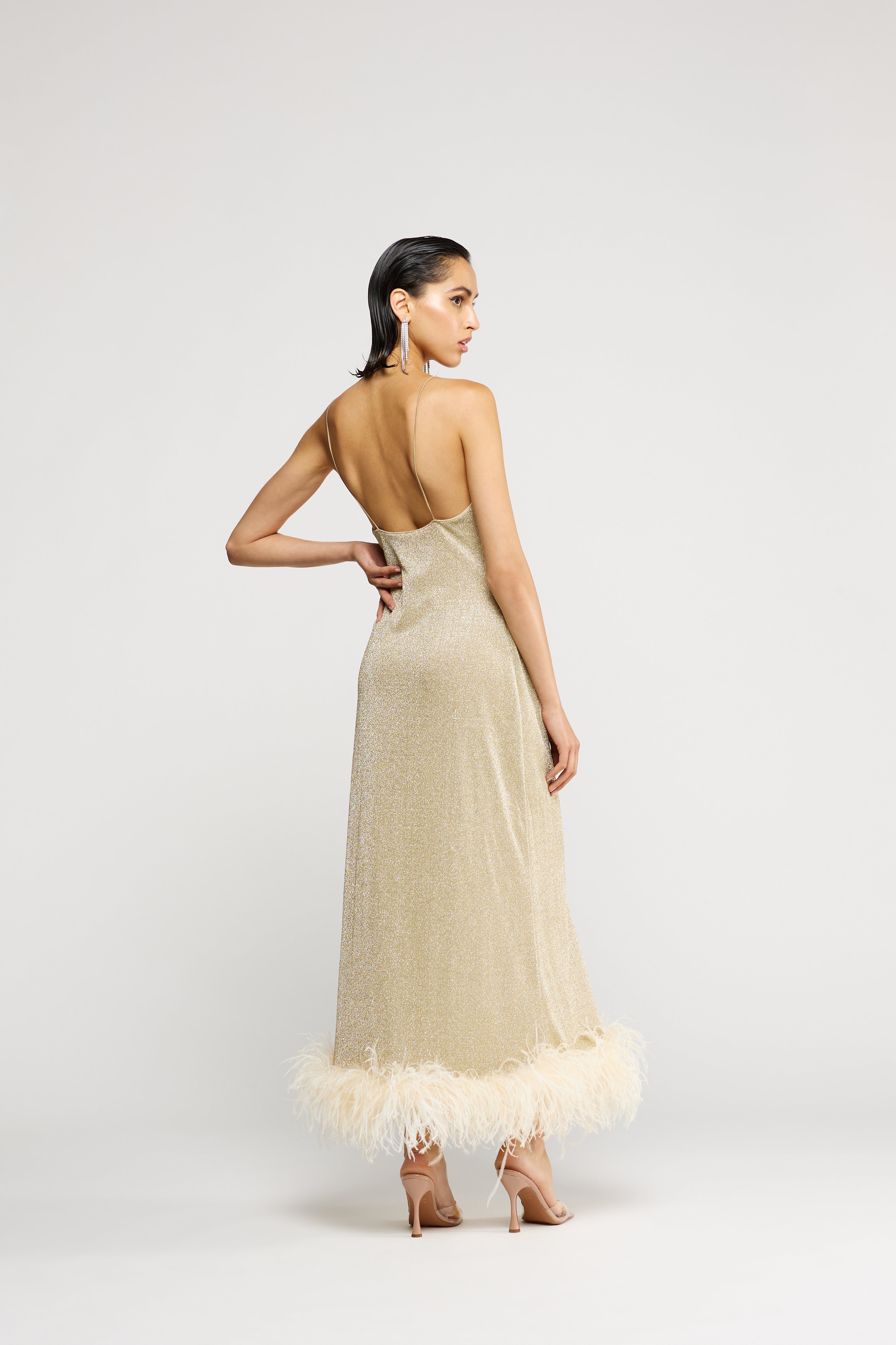 SS23 Lumière Plumage Slip Dress