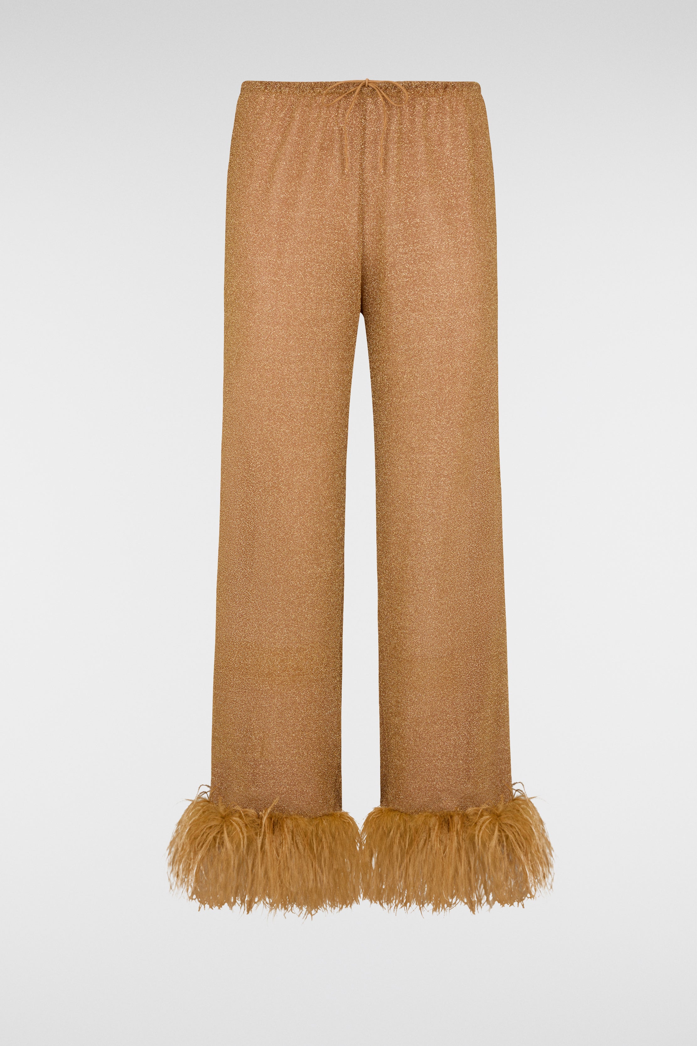 OsÃ©ree Plumage feather-trimmed wide-leg pants