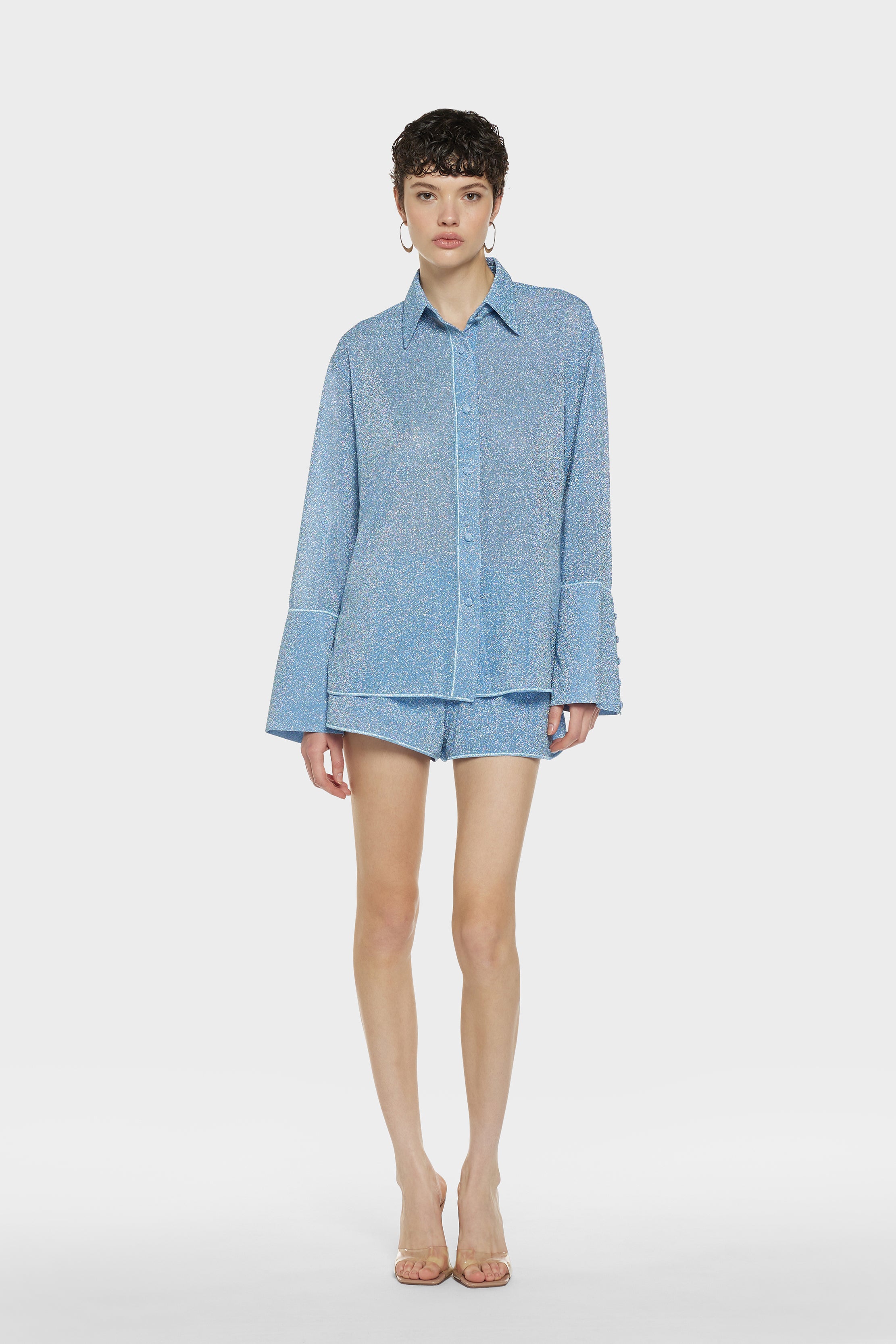 トップス lumiere Glazed Lumière Sleeves Shirt