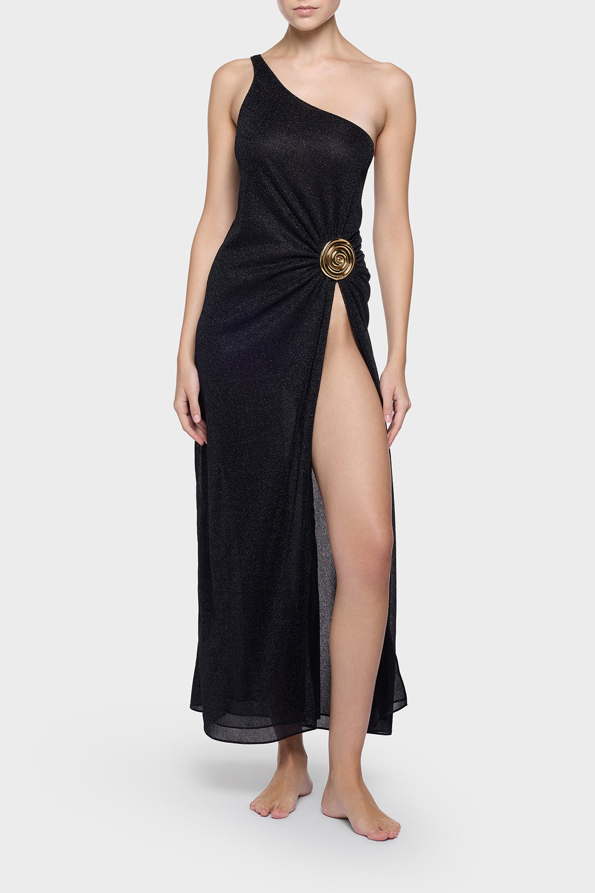 Lumière Spiral One Shoulder Dress