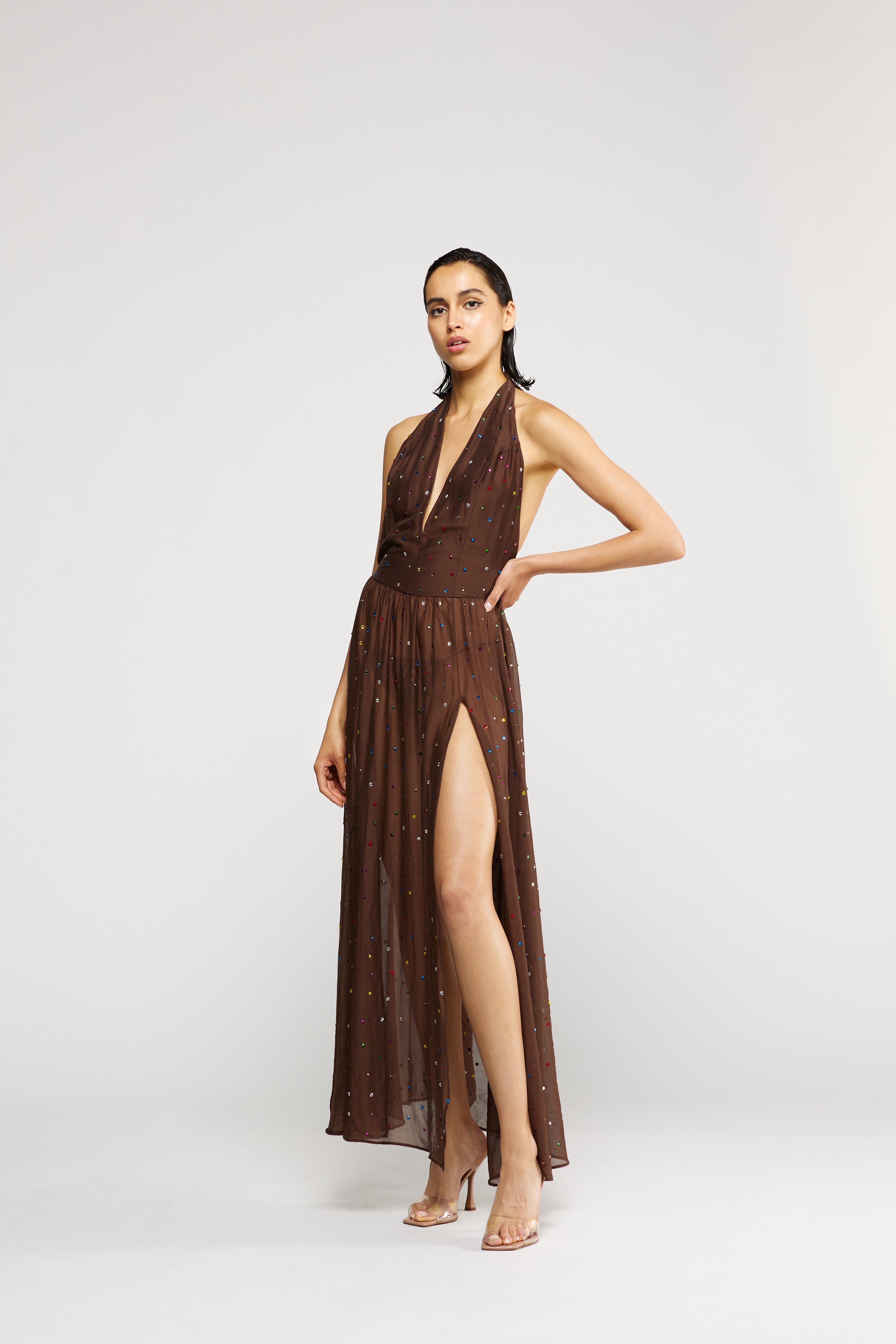 Gem Deep V Dress Gem Deep V Dress
