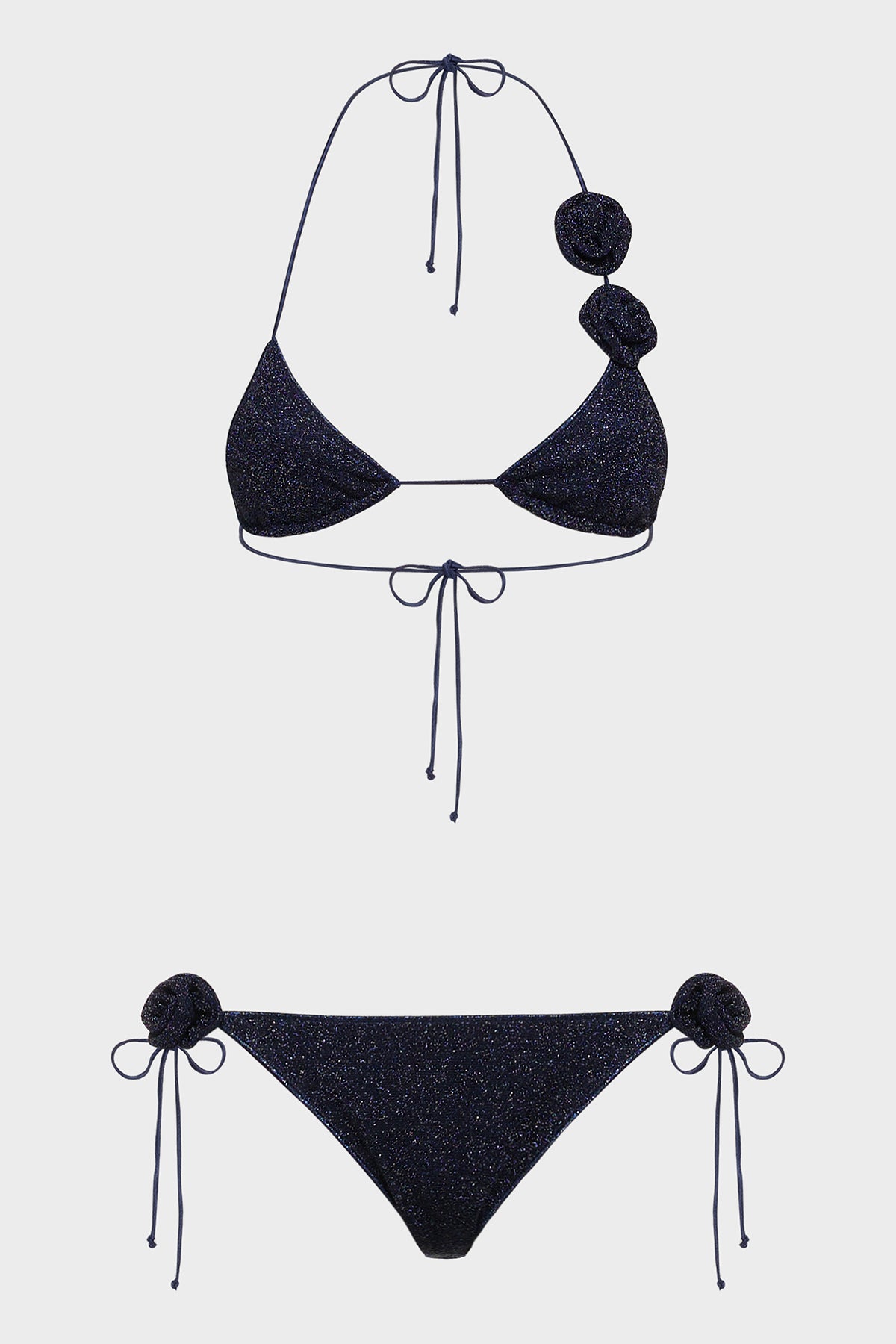 ビキニ OSEREE LUMIRE ROSE BIKINI IN LUREX OSÉREE Lumière Rose appliquéd Lurex triangle bikini | NET-A