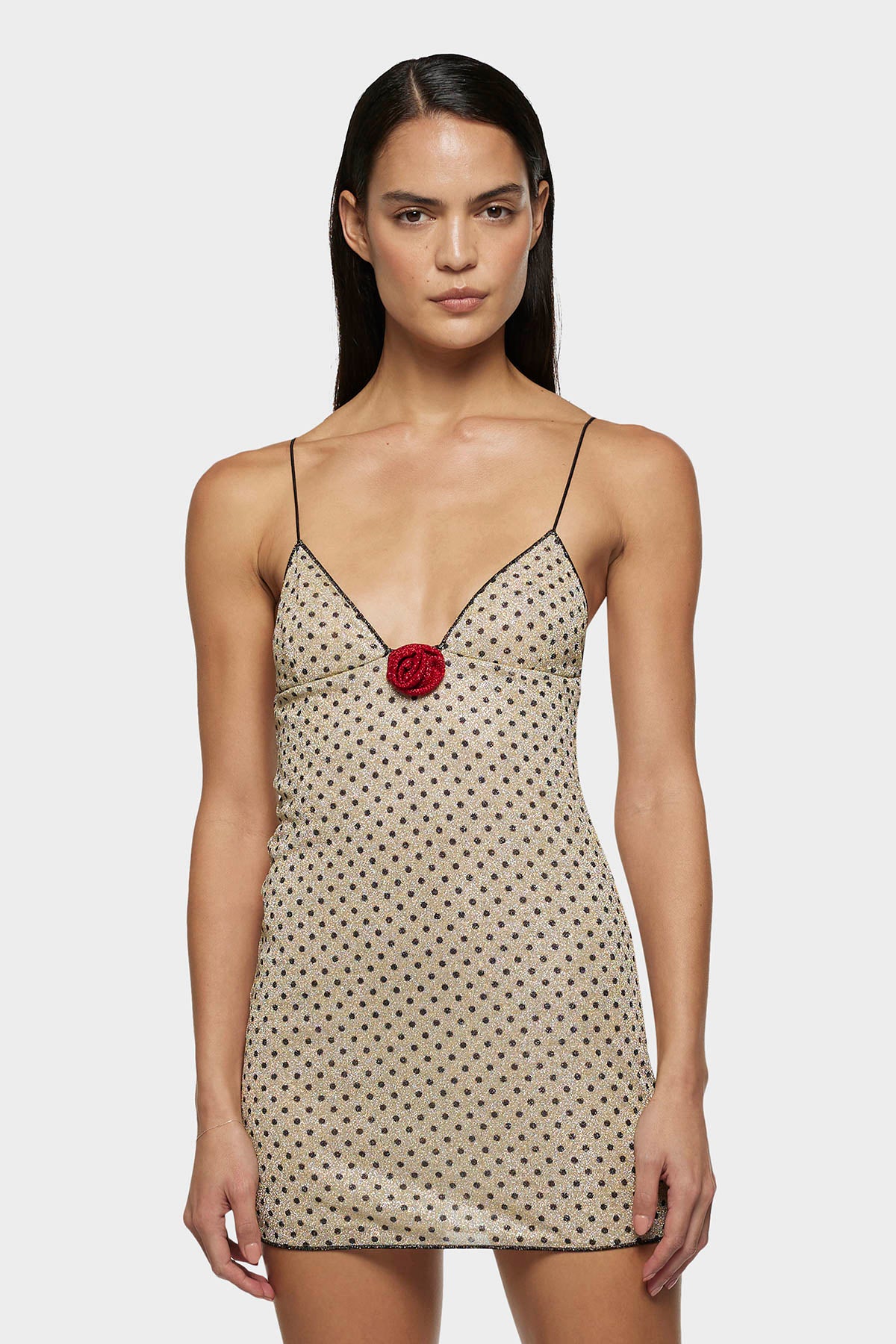 Lumière Rose Pois Mini Dress