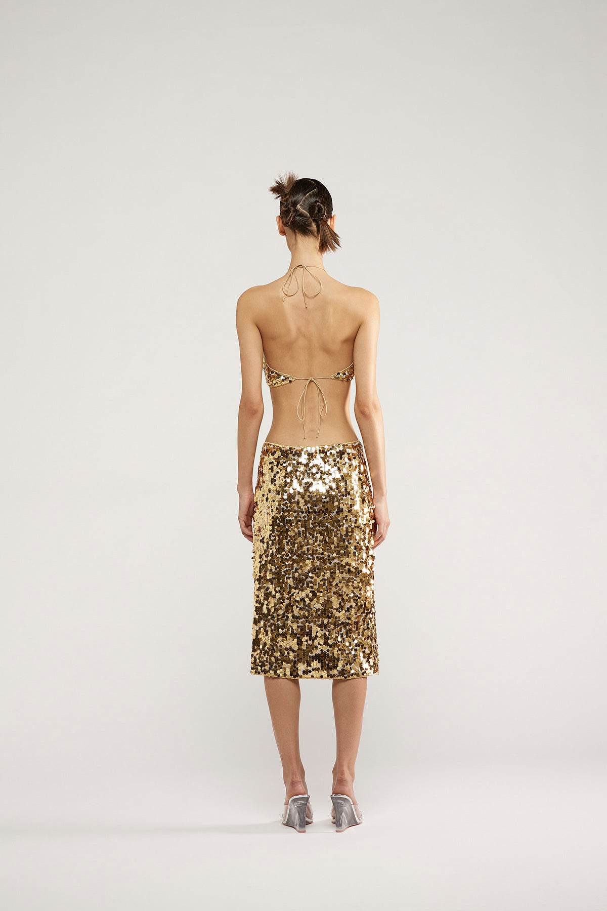 Gold sequin clearance skirt queen size