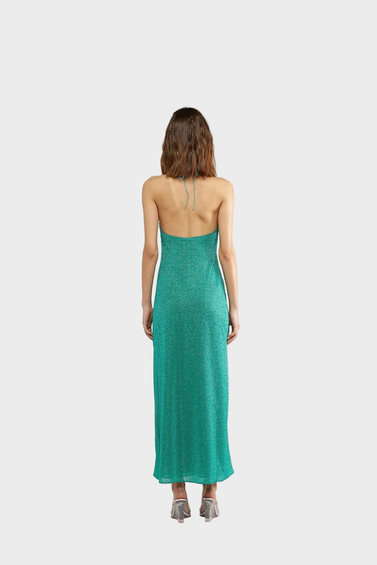 oseree green dress Oseree Green Feather Sparkly Mini Dress by Oseree