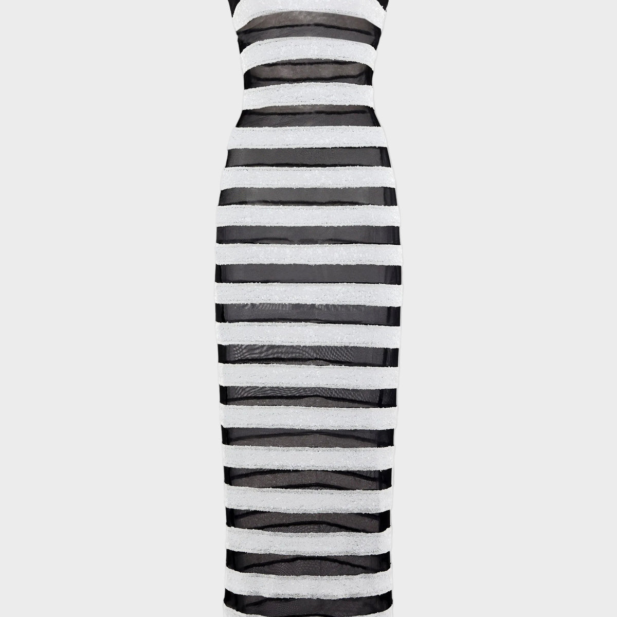 slim fit dress slacks Paillettes Bicolor Stripes Dress