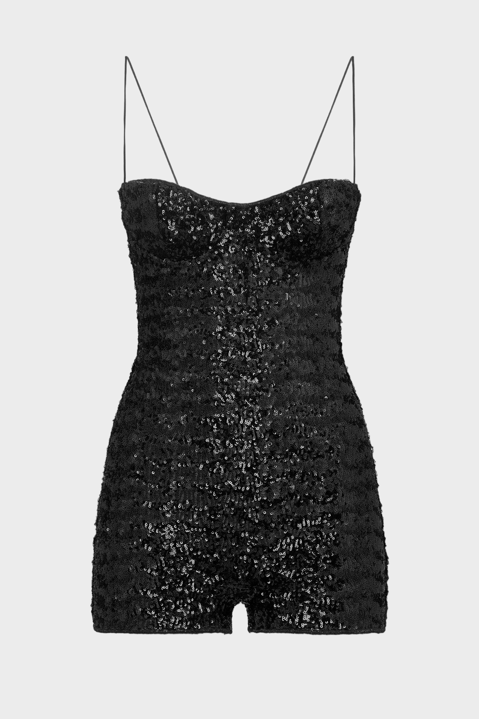 black glitter romper dress Bebe Women's Sequin Halter Romper, Size XS in Black Polyester/Spandex main image 1