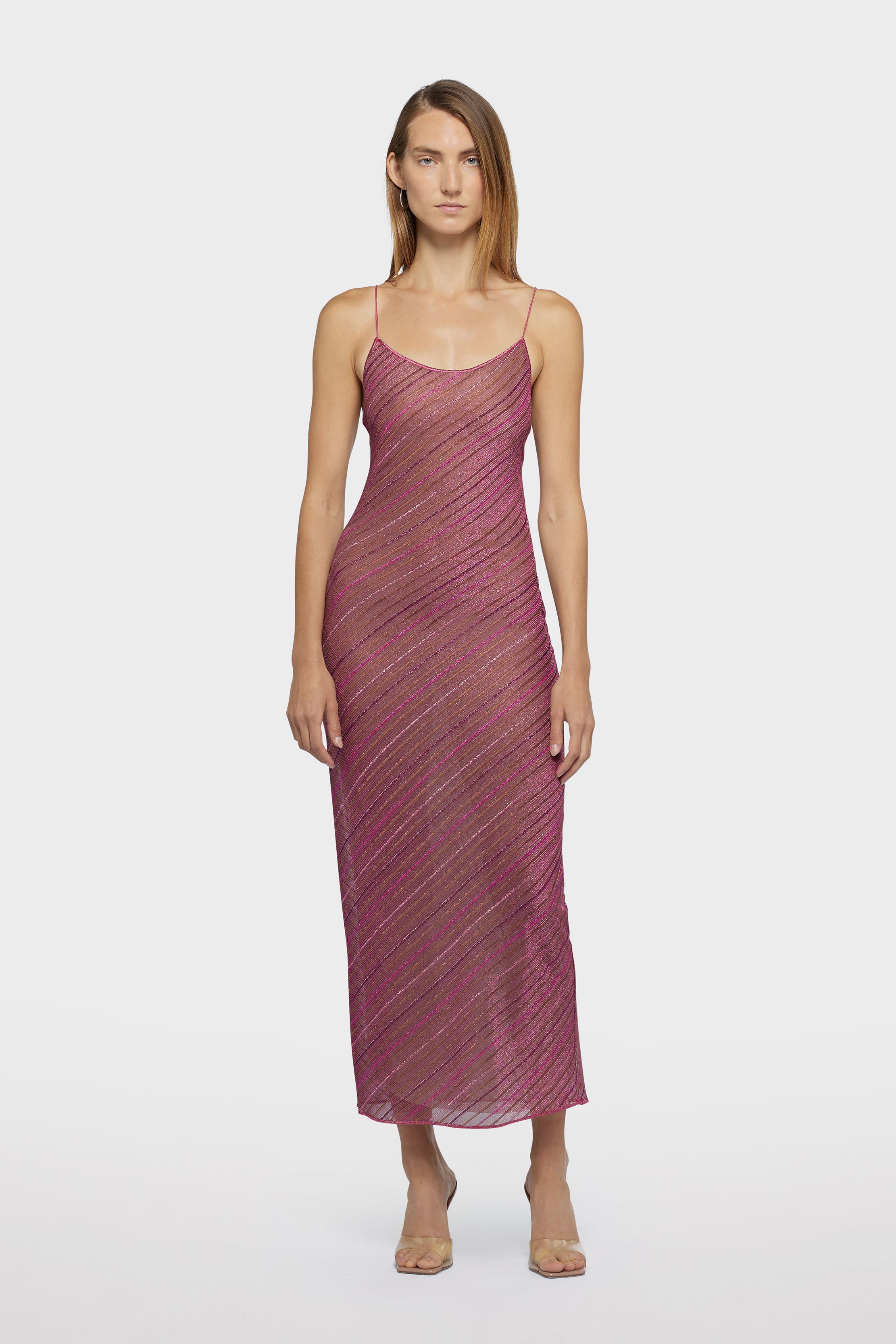 SS25 Shiny Stripes Long Dress