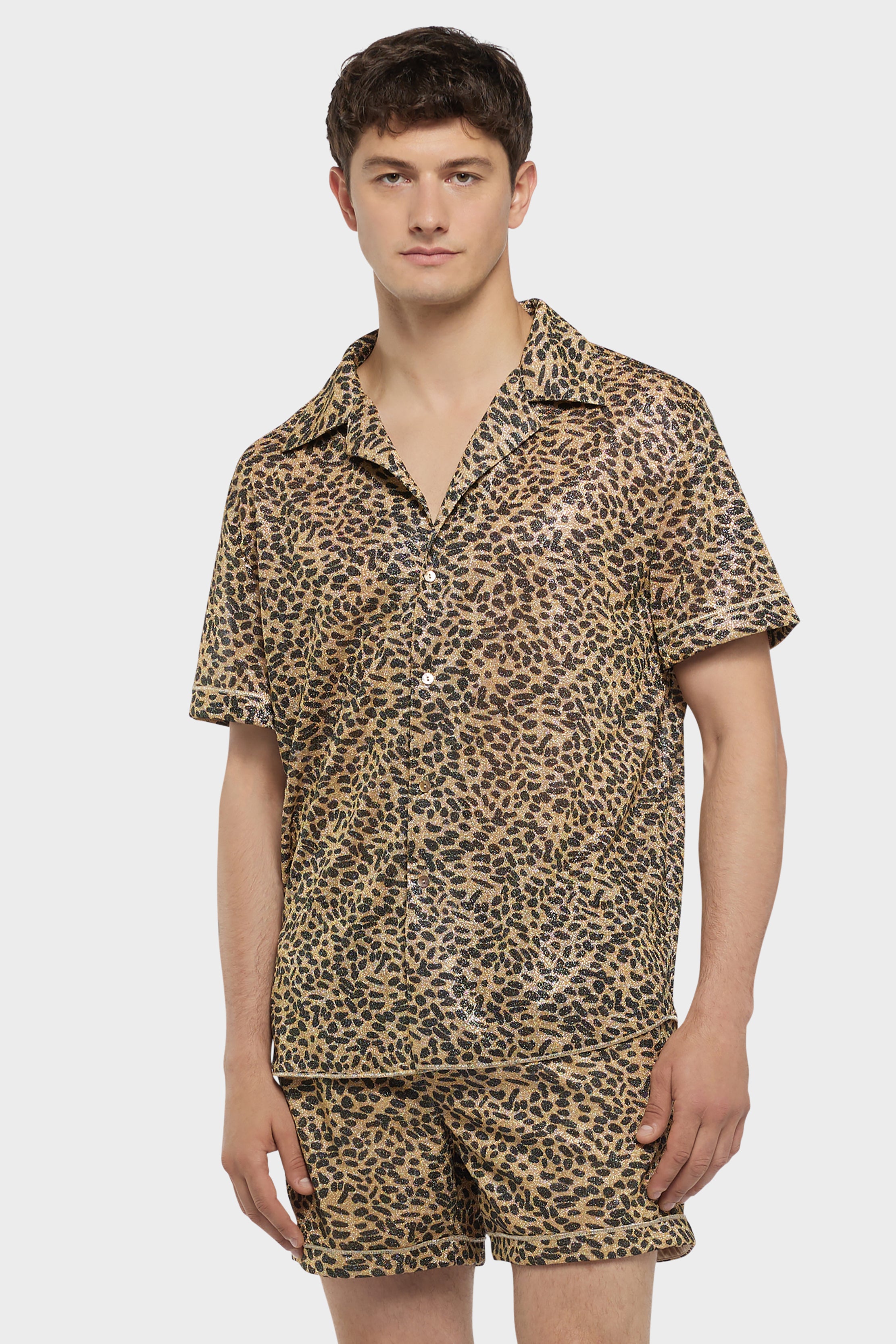 SS25 Men Animalier Short Sleeves Shirt