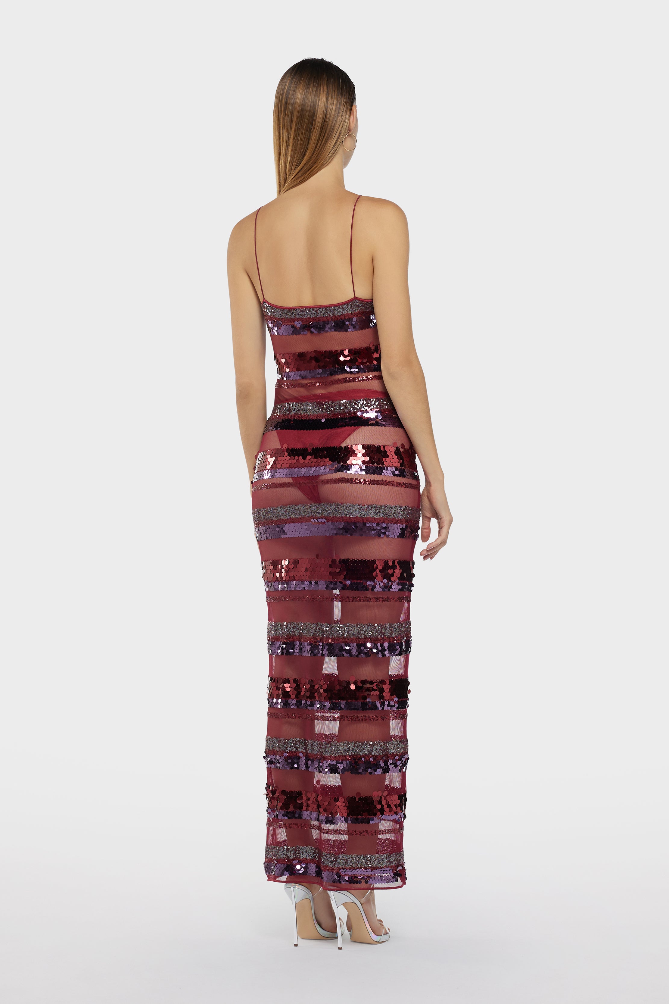 SS25 Sequins Stripe Long Dress