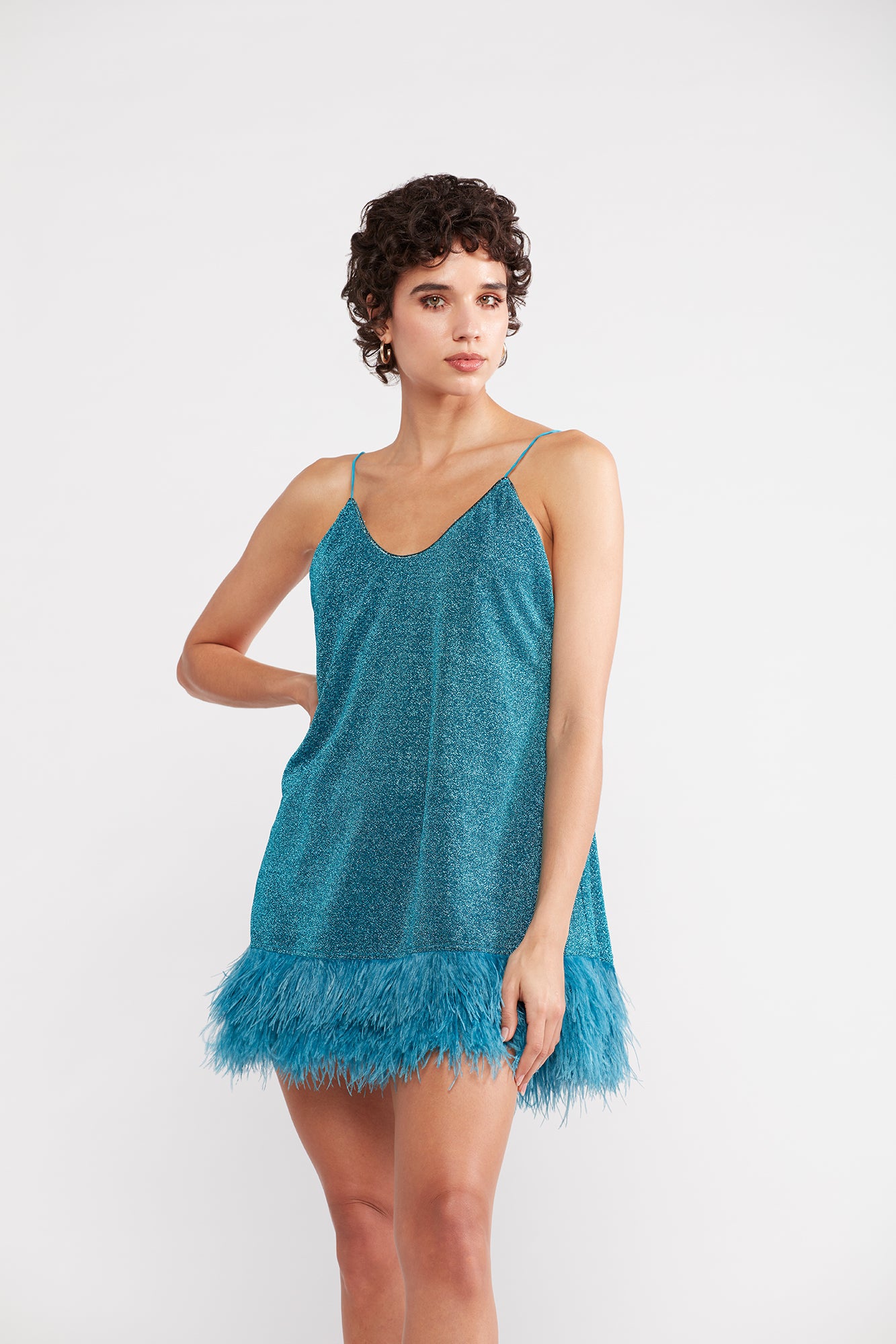 HS22 Lumière Plumage Short Dress